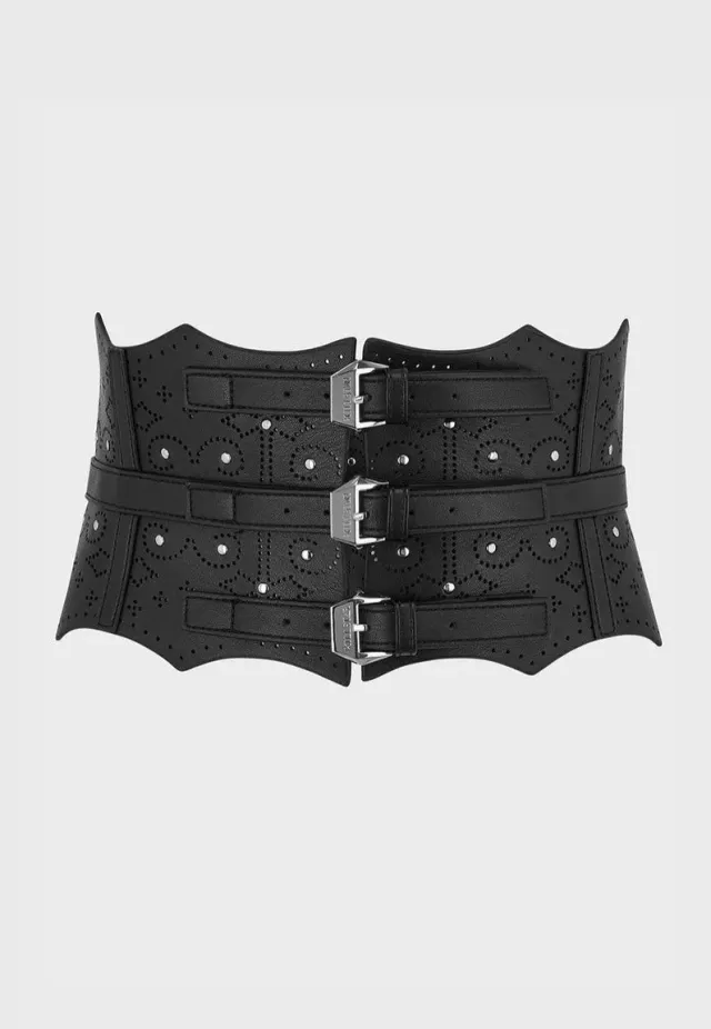 Impericon At Twilight Corset Gürtel Black Kunstleder