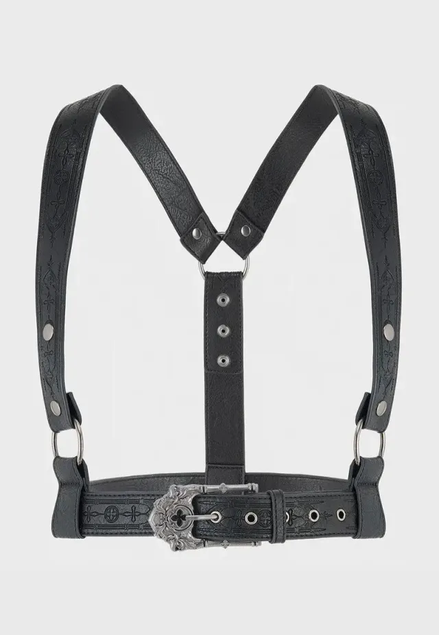 Impericon Cathedra Black Harnisch Kunstleder schwarz