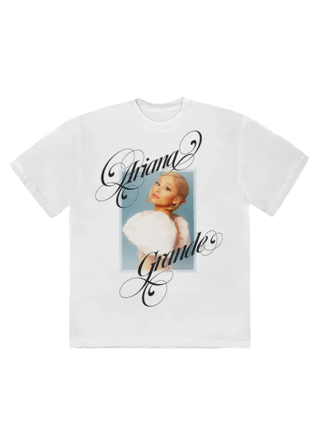 Ariana Grande AG Photo T-Shirt mit Backprint