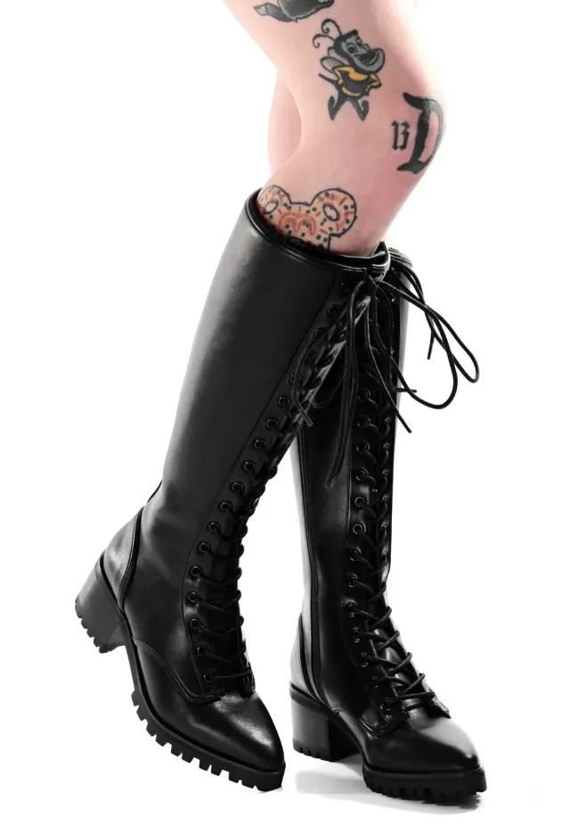 Impericon Essex High Black Stiefel EU 38 schwarz