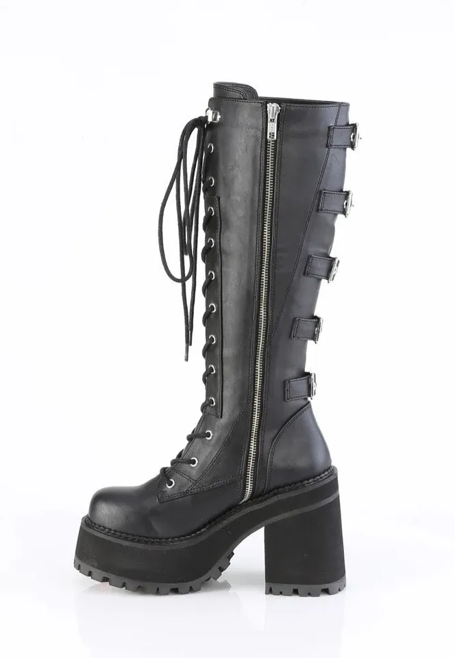 Demonia Assault-218 Lace-Up Boots schwarz Damen