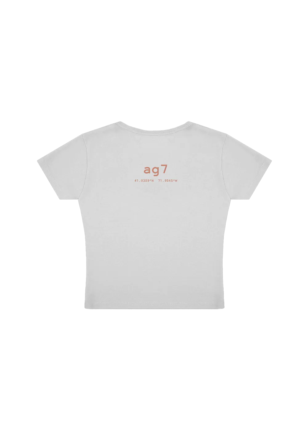Ariana Grande ag7 Cropped T-Shirt Weiss 100% Baumwolle
