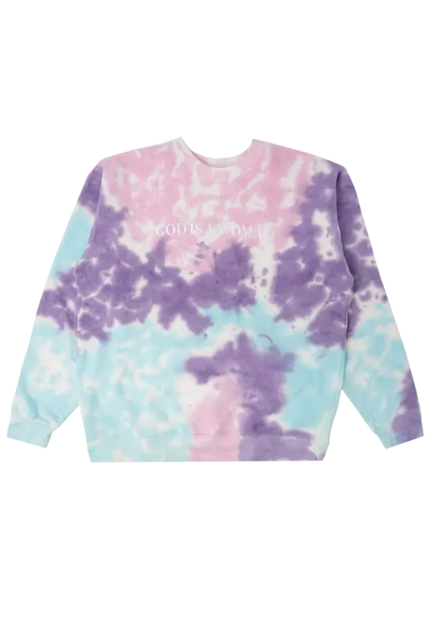Ariana Grande God Is A Woman Crewneck Tie-Dye