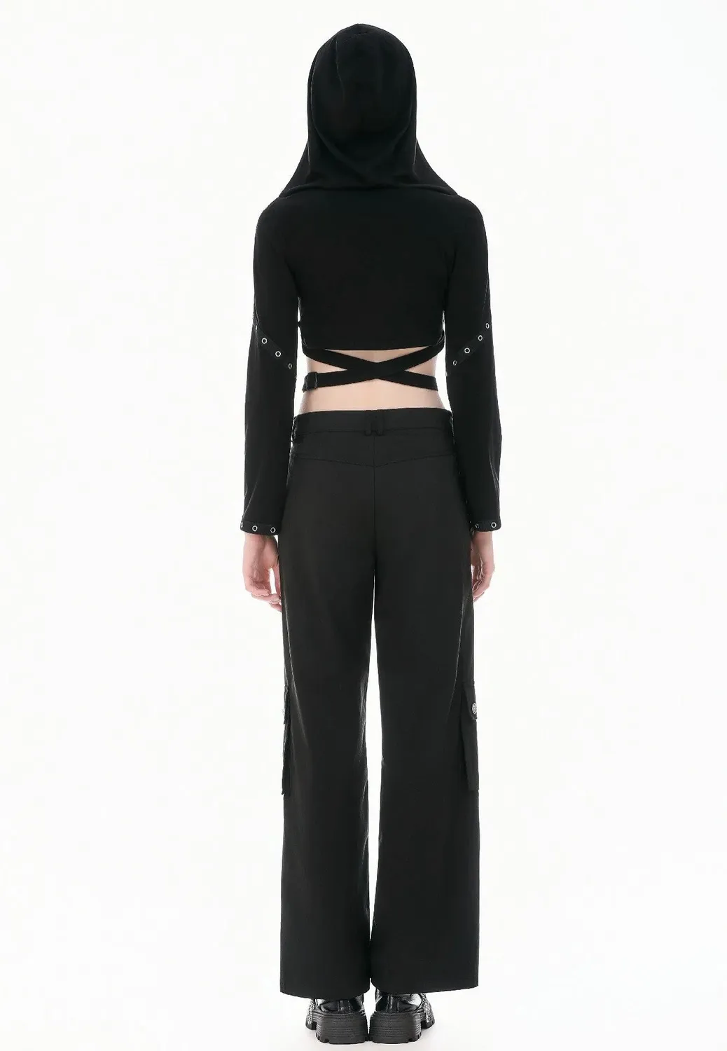 Impericon Urban Mobility Dark Techwear Multi Pocket Cross Zip Hose