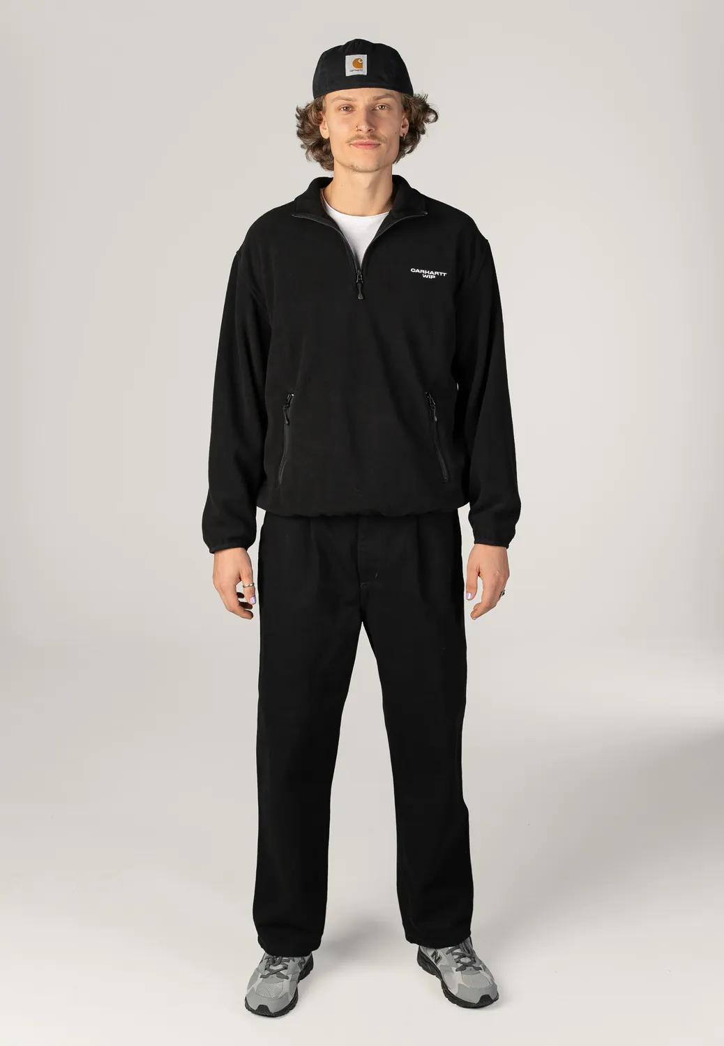 Impericon Edmore Half Zip Black/White Sweater Fleece