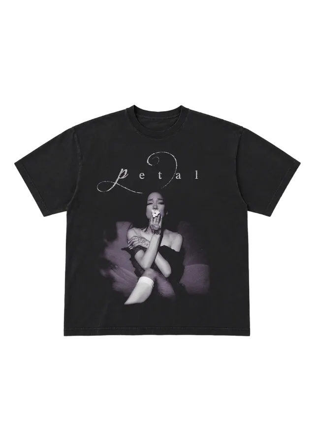 Ariana Grande Petal Script T-Shirt Kurzarm Rosa