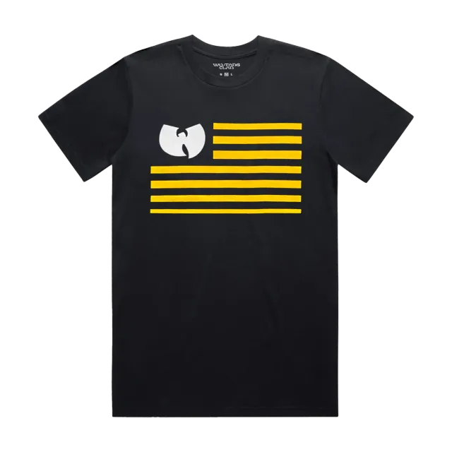 Wu-Tang Wu Flag Tee T-Shirt schwarz-gelb bequemer Fit