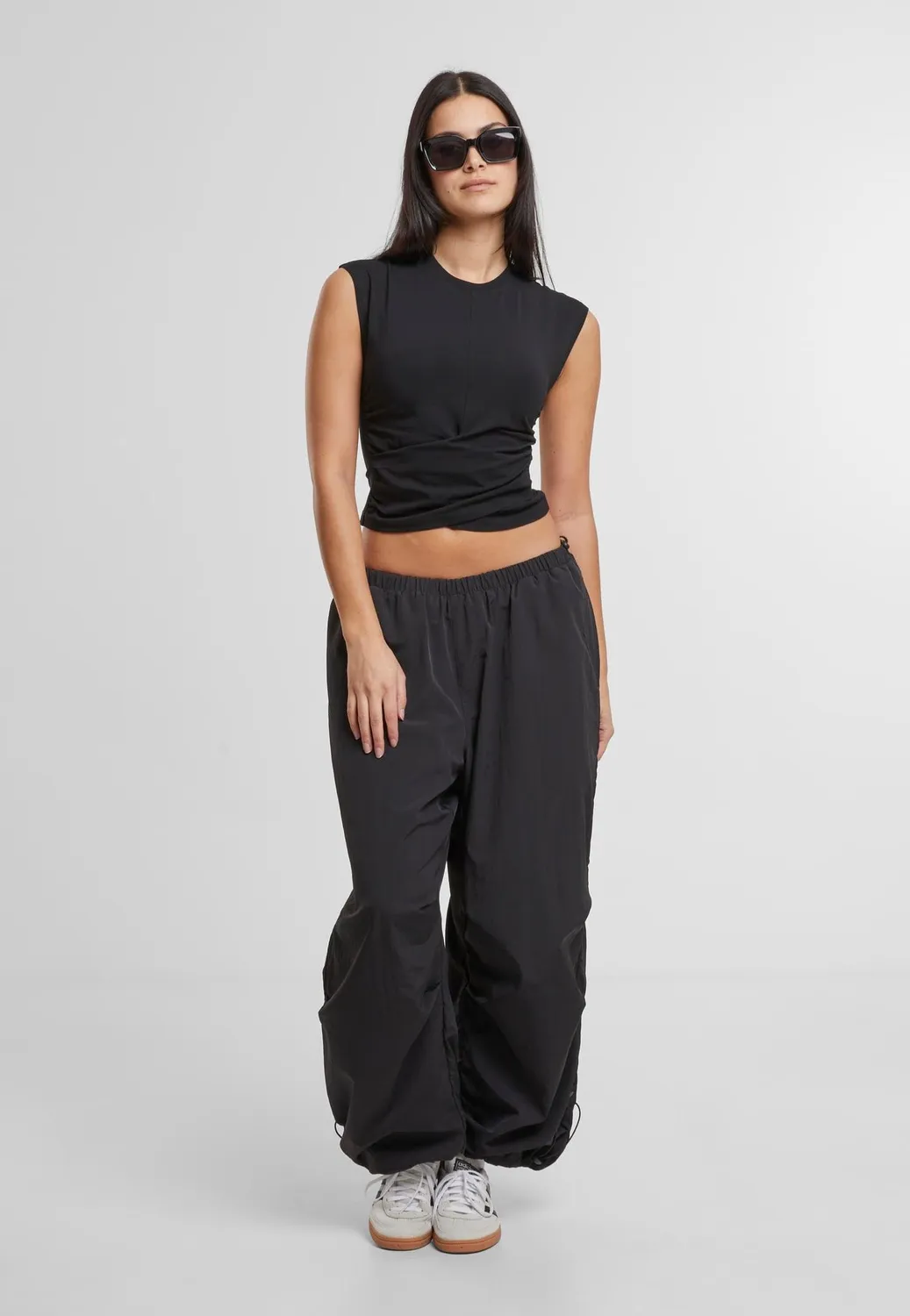 Impericon Ladies Cropped Wrapped Black Oberteil Schwarz