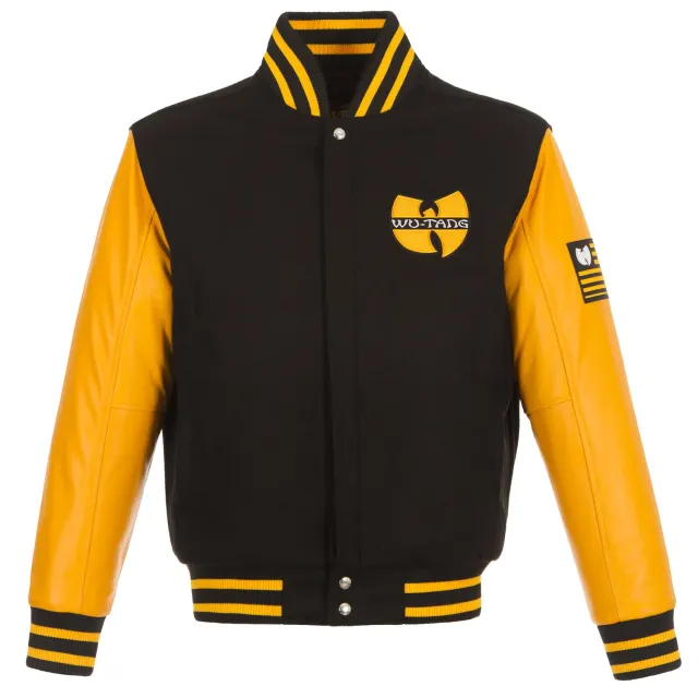 Wu-Tang Varsity Wu Classic Jacke Wolle Napa-Leder