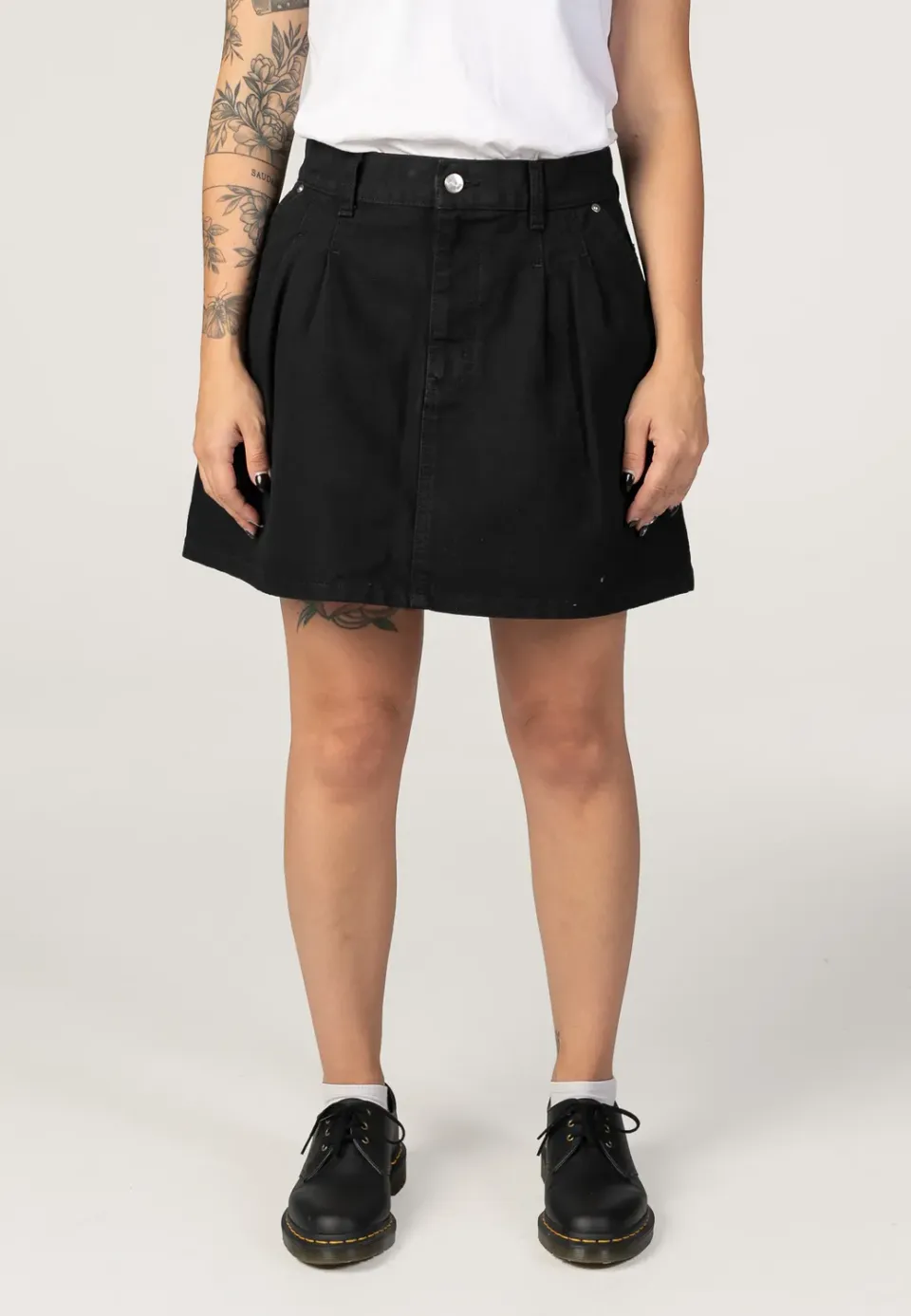 Impericon Billie Single Knee Rock Stone Washed schwarz Canvas