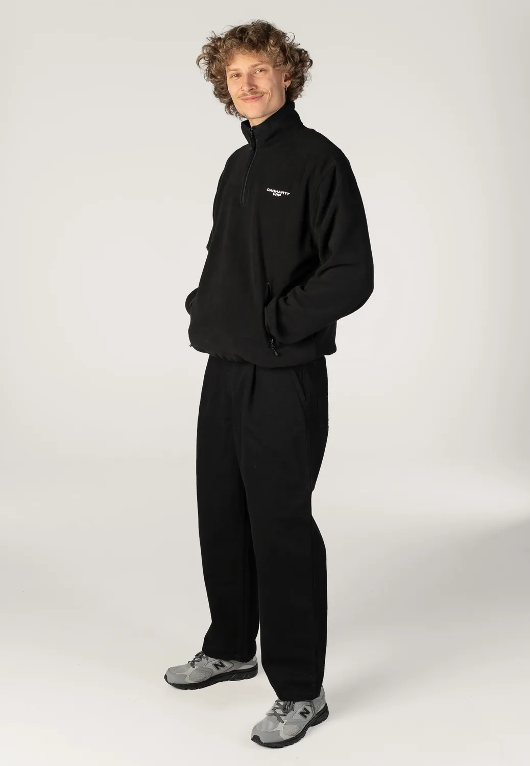Impericon Edmore Half Zip Black/White Sweater Fleece