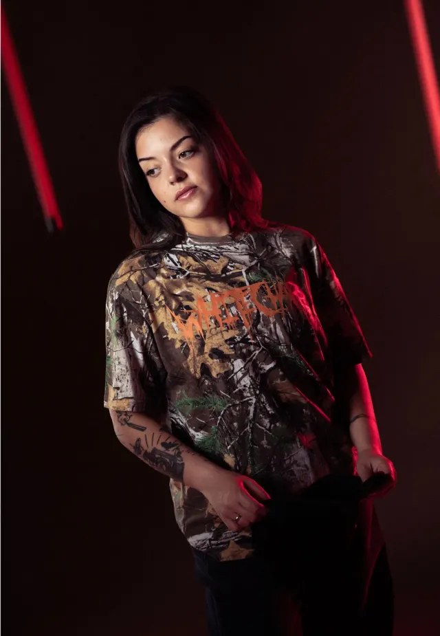 Impericon Logo Real Camo T-Shirt Grün Unisex