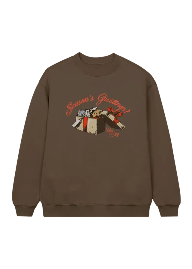 Ariana Grande Seasons Greetings Crewneck Pullover braun