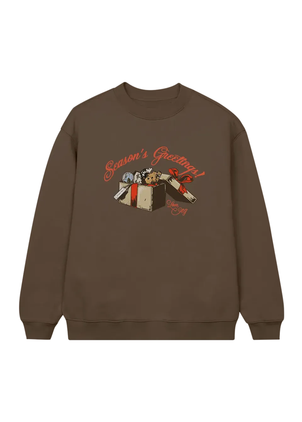 Ariana Grande Seasons Greetings Crewneck Pullover braun