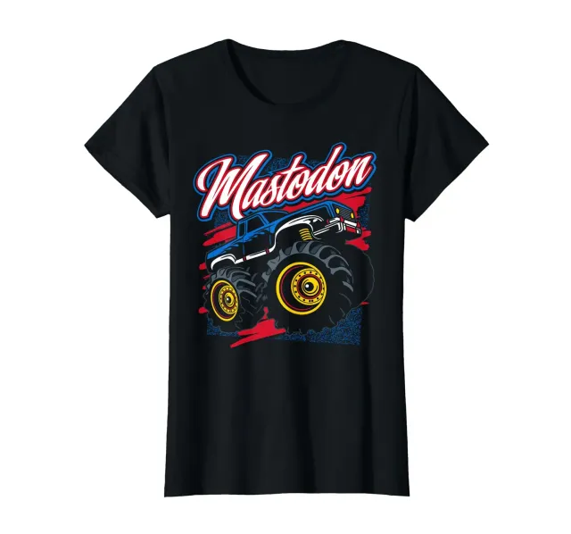 Mastodon Old School Monster Truck T-Shirt Herren Print