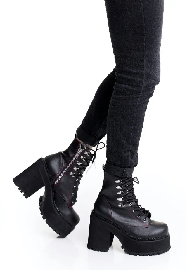 Demonia Assault 100 Boots schwarz vegan US 4-11