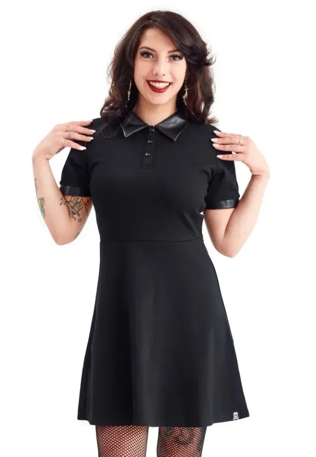 Impericon Polo Skater Black Mini-Kleid Gothic
