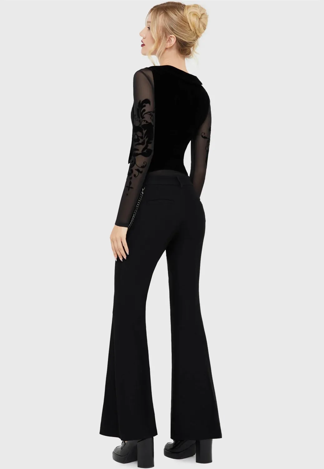 Impericon Vile Vixen Flares Hose schwarz Flare Fit