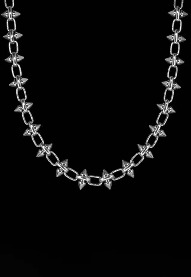 Impericon Double Spike Silver Kette Onesize Metall