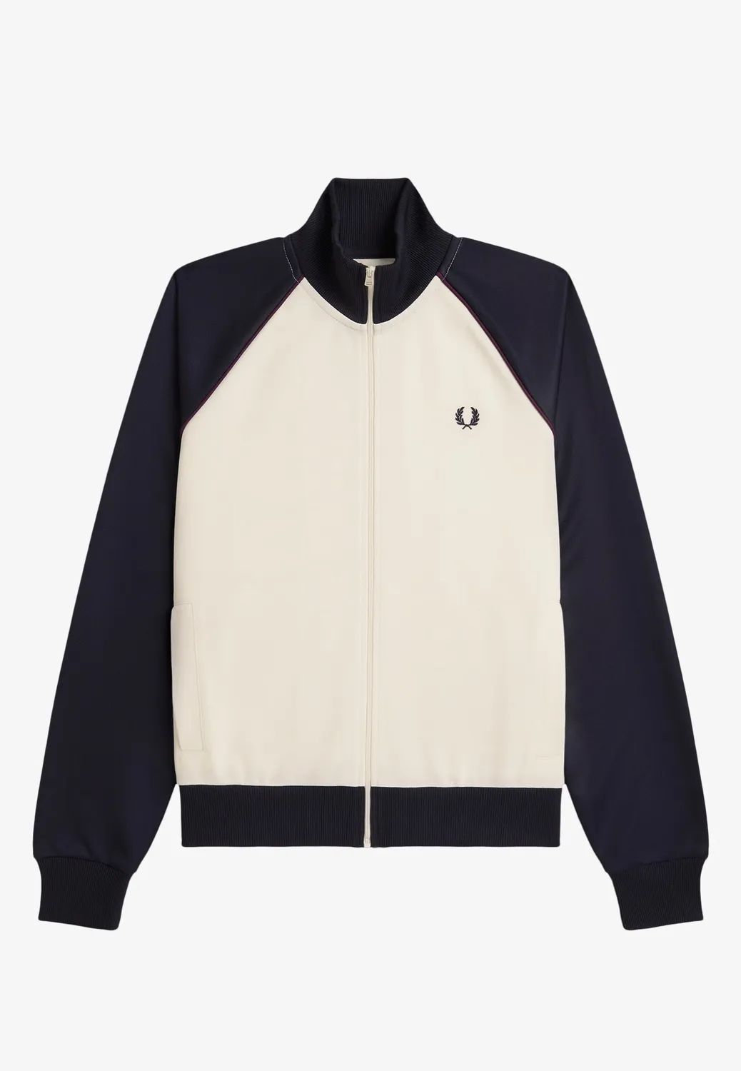 Impericon Colour Block Track Ecru Trainingsjacke beige
