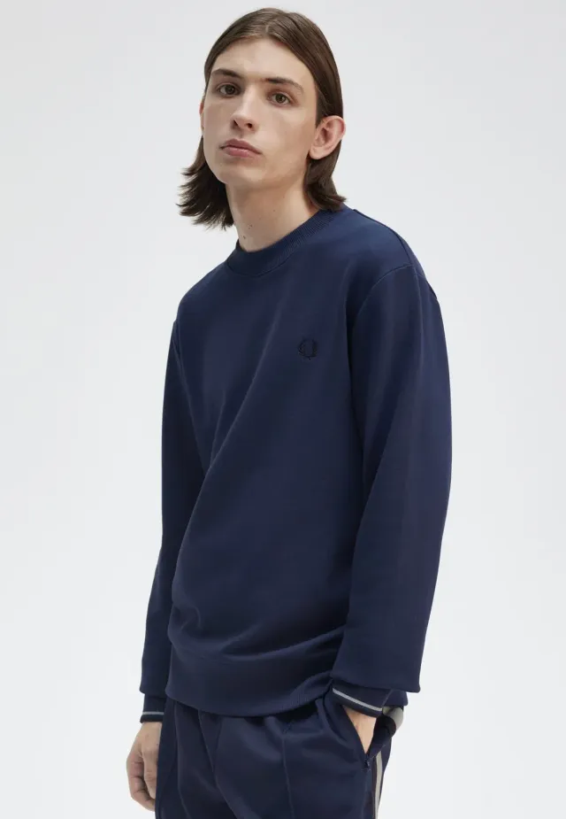 Crew Neck Tennis Blue Sweater blau Longsleeve