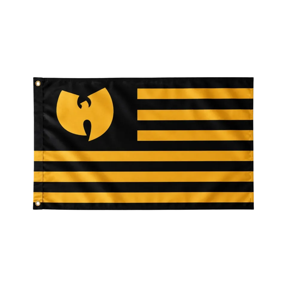 Wu-Tang Wu Freedom Flagge Polyester schwarz-gold