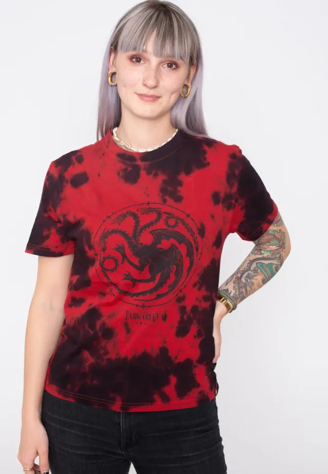 Impericon Targaryen Acid Washed Red T-Shirt rot