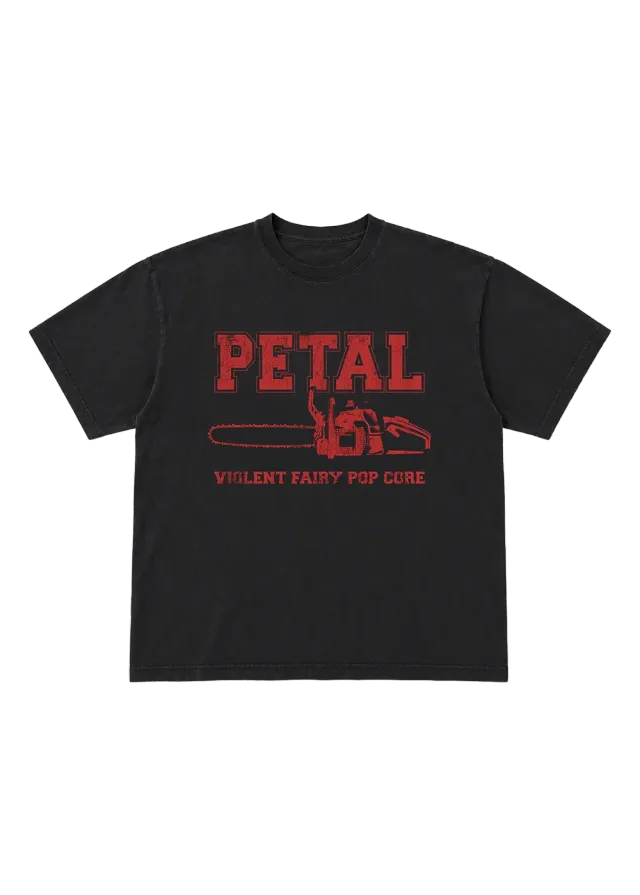 Ariana Grande petal chainsaw T-Shirt Print Baumwolle