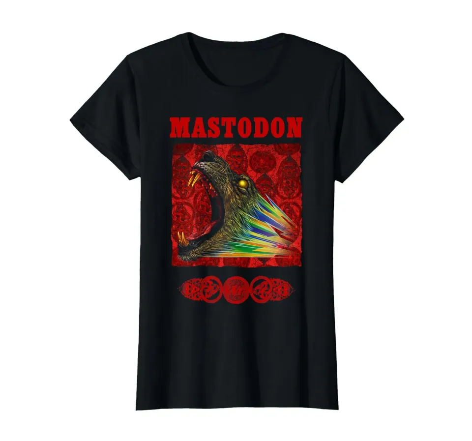 Mastodon Rainbow Lion T-Shirt Bunt
