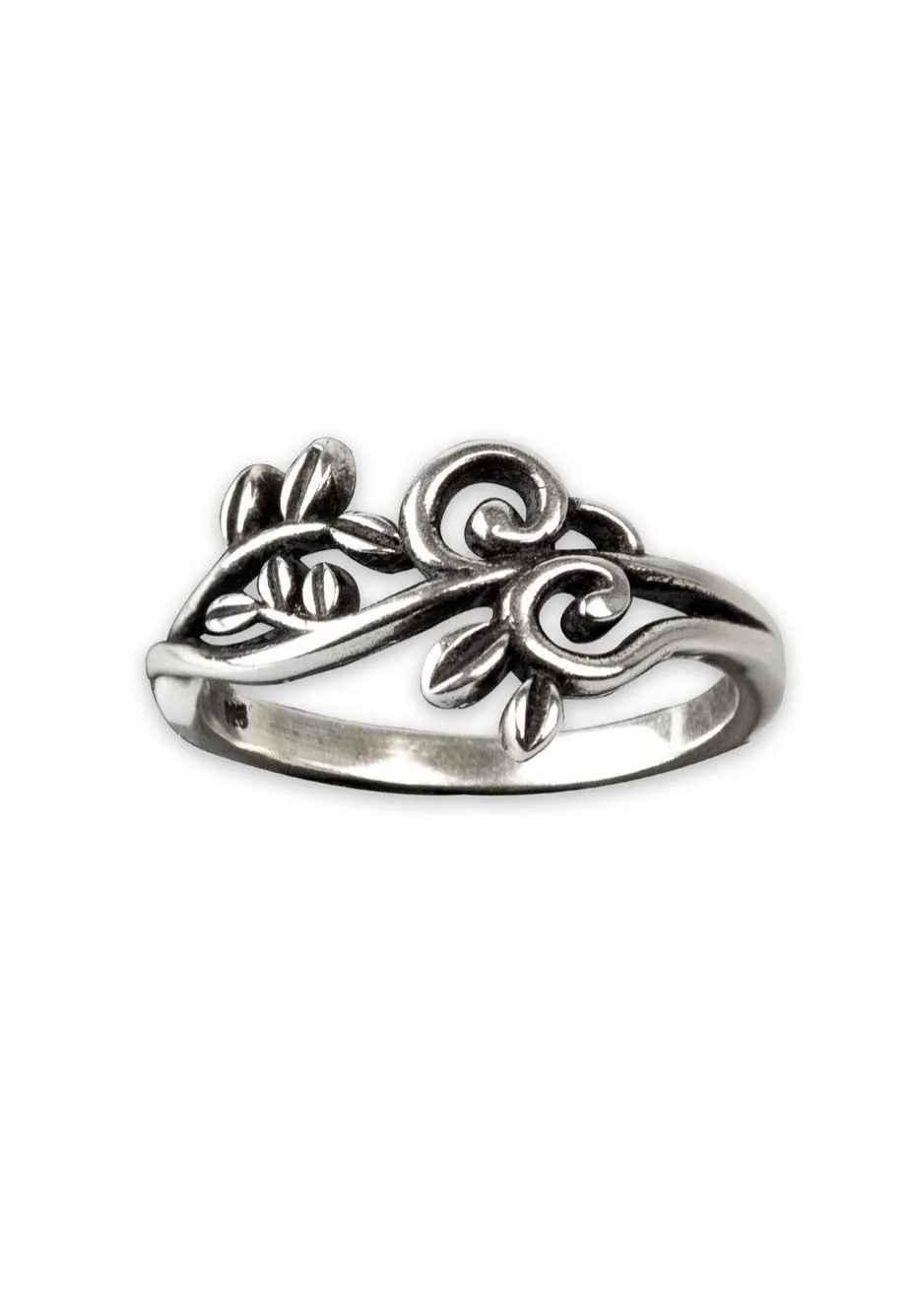 Impericon Leaves III Ring Silber Metall Gothic
