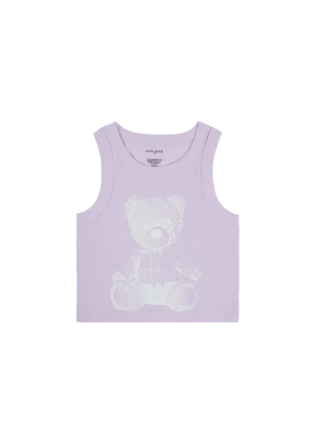 Ariana Grande Teddy Tank Top Ripp Gerippt