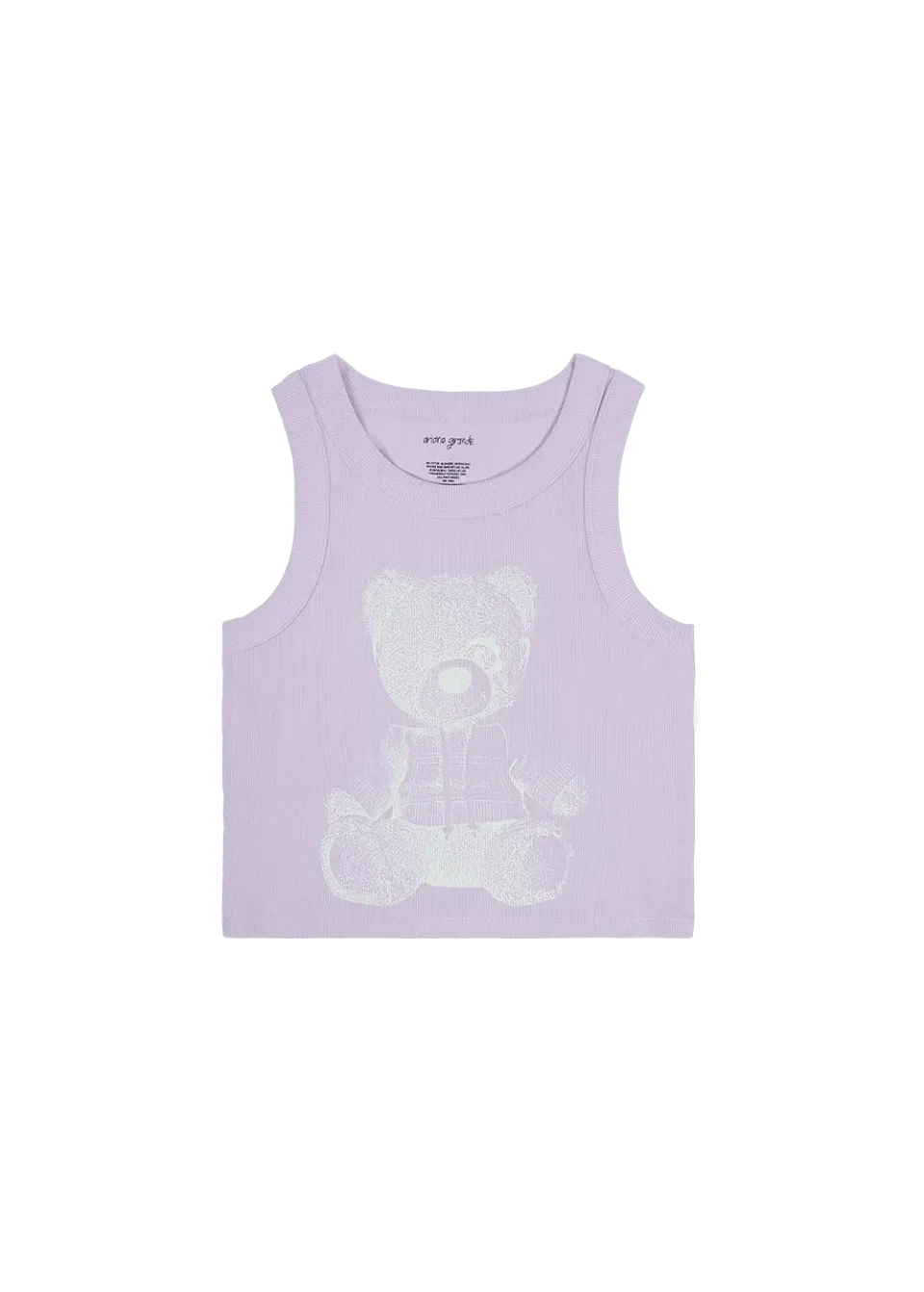 Ariana Grande Teddy Tank Top Ripp Gerippt