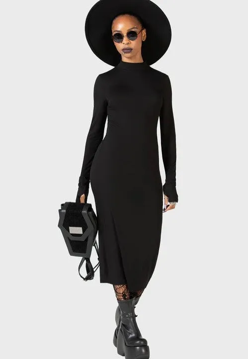 Impericon Flash Of Presence Midi Kleid schwarz