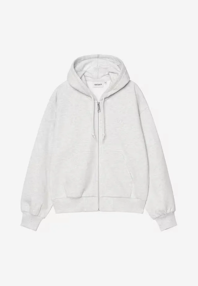 Impericon W Hooded Casey Ash Heather Silver Zipper Damen