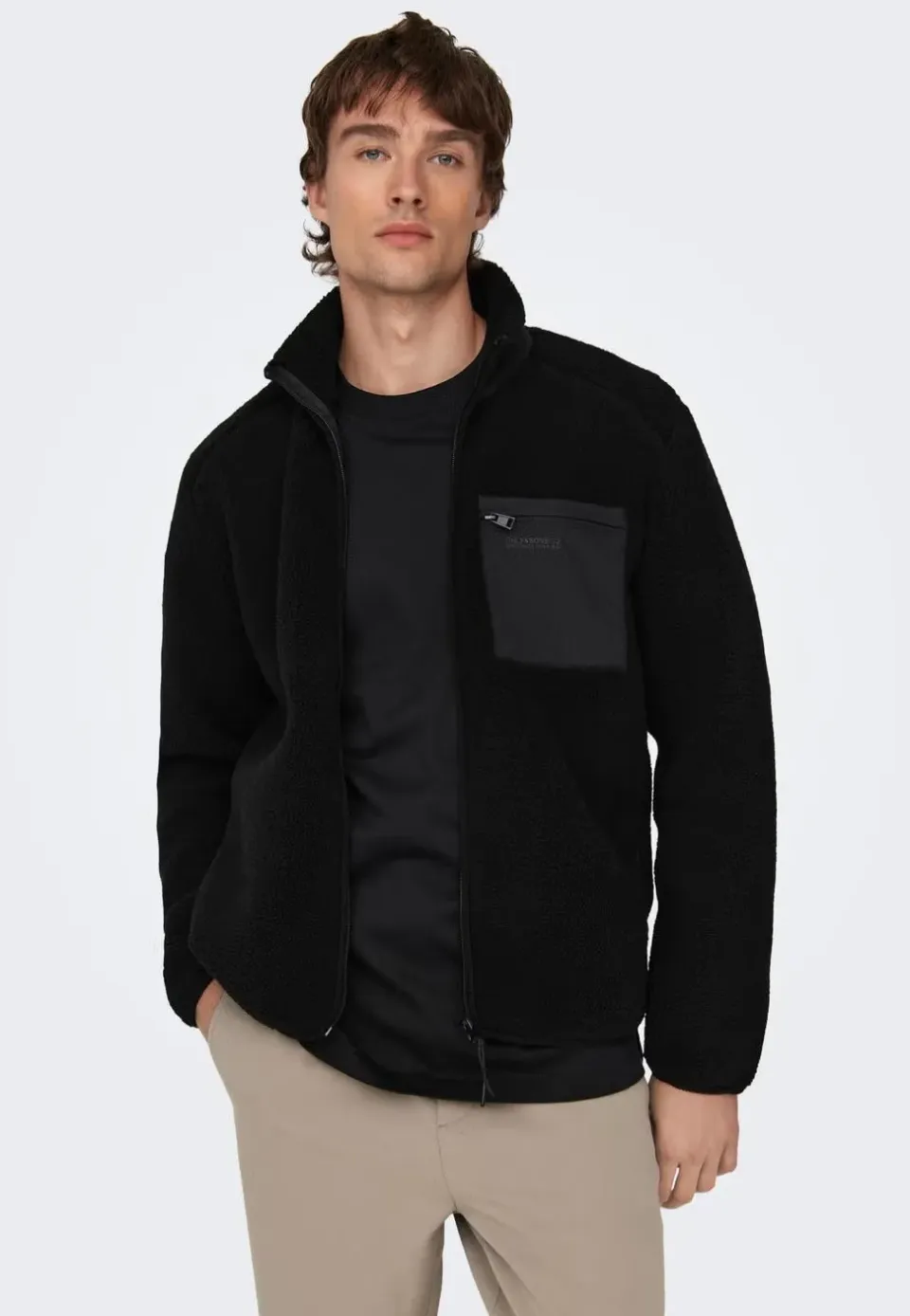 Impericon Dallas Life Sherpa Black Jacke Größe M schwarz Fleece