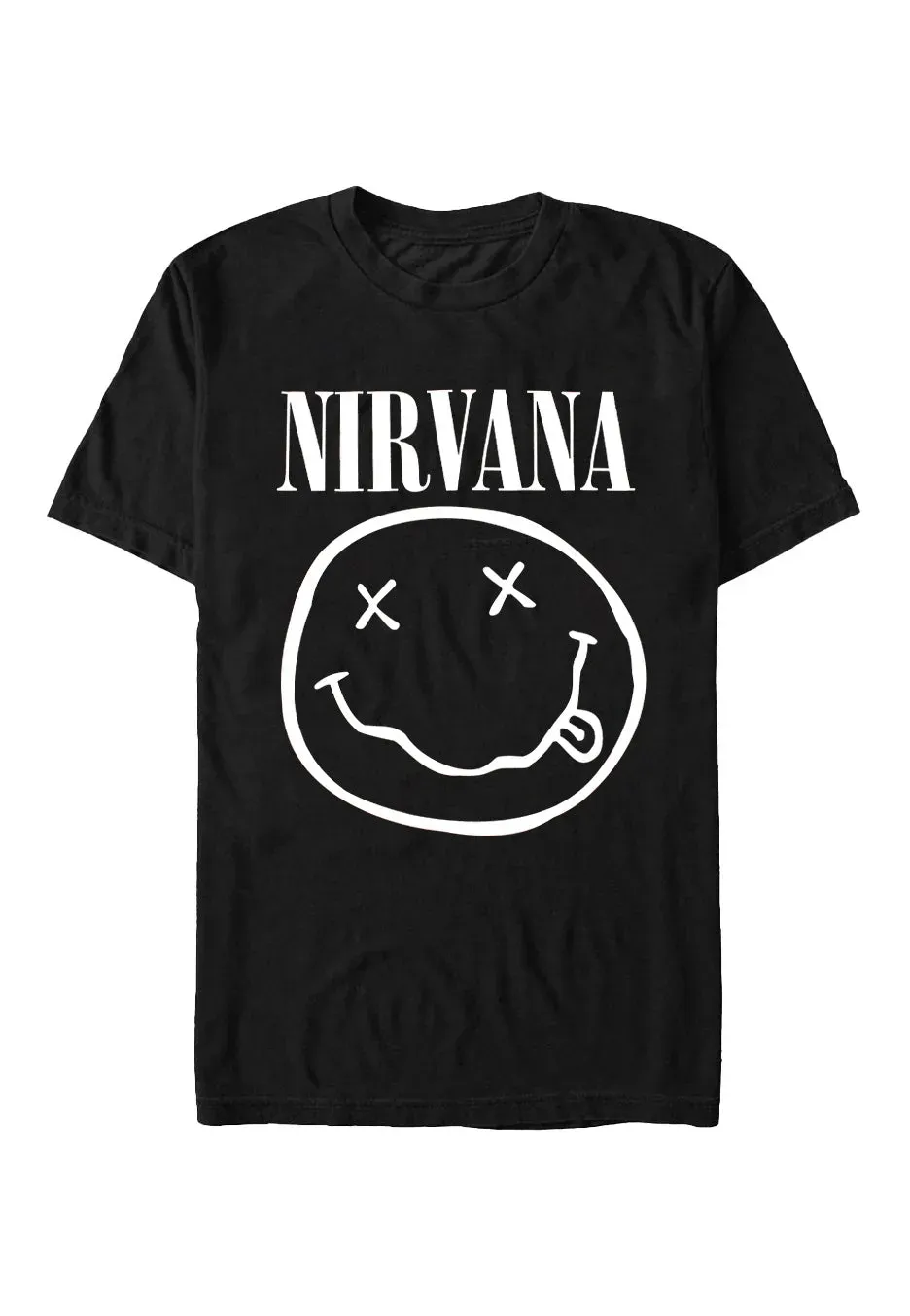 Impericon White Happy Face T-Shirt schwarz