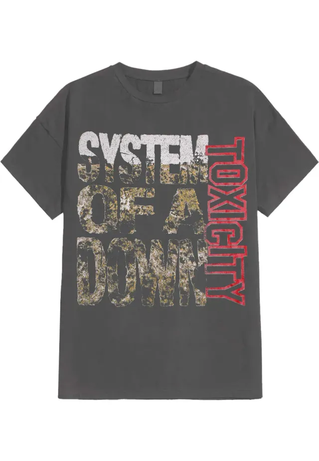 Impericon Toxicity Stack Charcoal T-Shirt Unisex Nu Metal