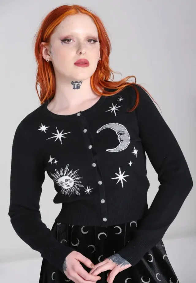 Impericon Solaris Black Cardigan schwarz Gothic Strick
