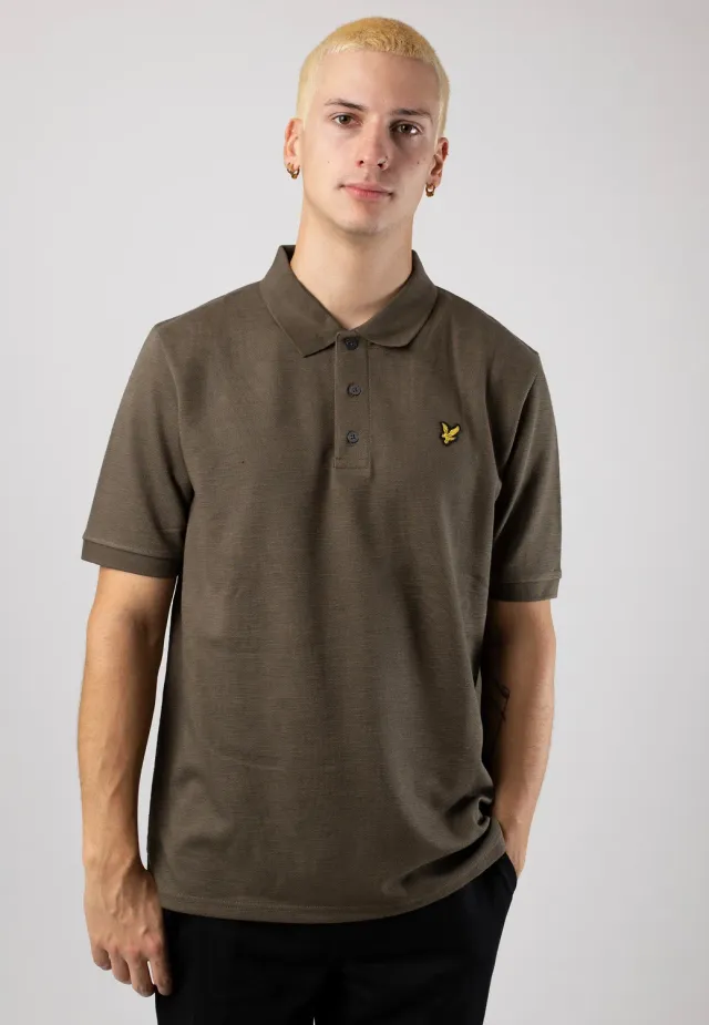 Impericon Chunky Slub Olive Polo Baumwolle