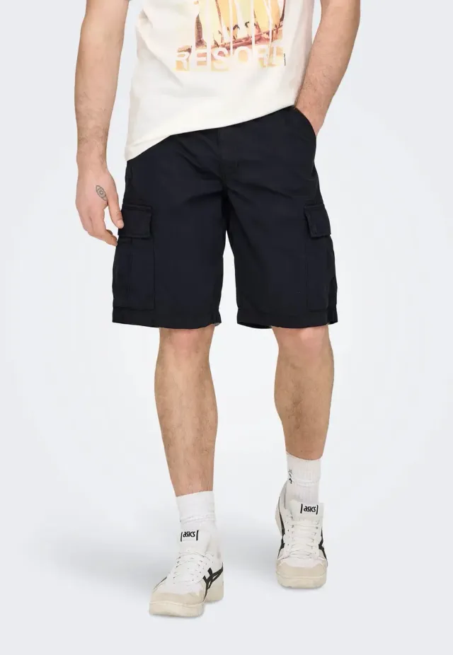 Impericon Loc 0157 Black Cargo Shorts Schwarz