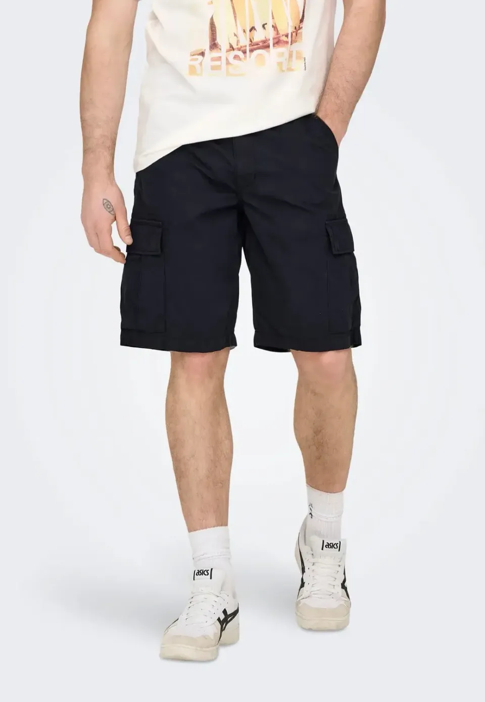 Impericon Loc 0157 Black Cargo Shorts Schwarz