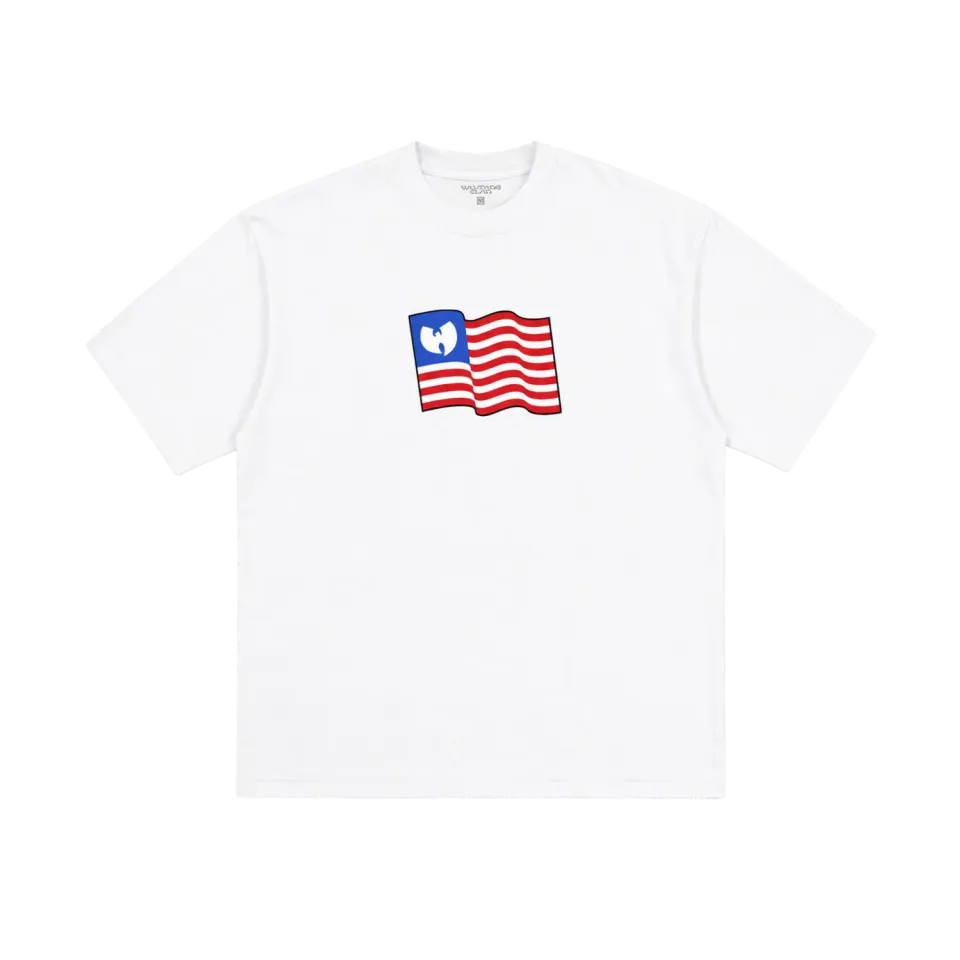 Wu-Tang Wu Freedom Flag T-Shirt Cropped Weiß