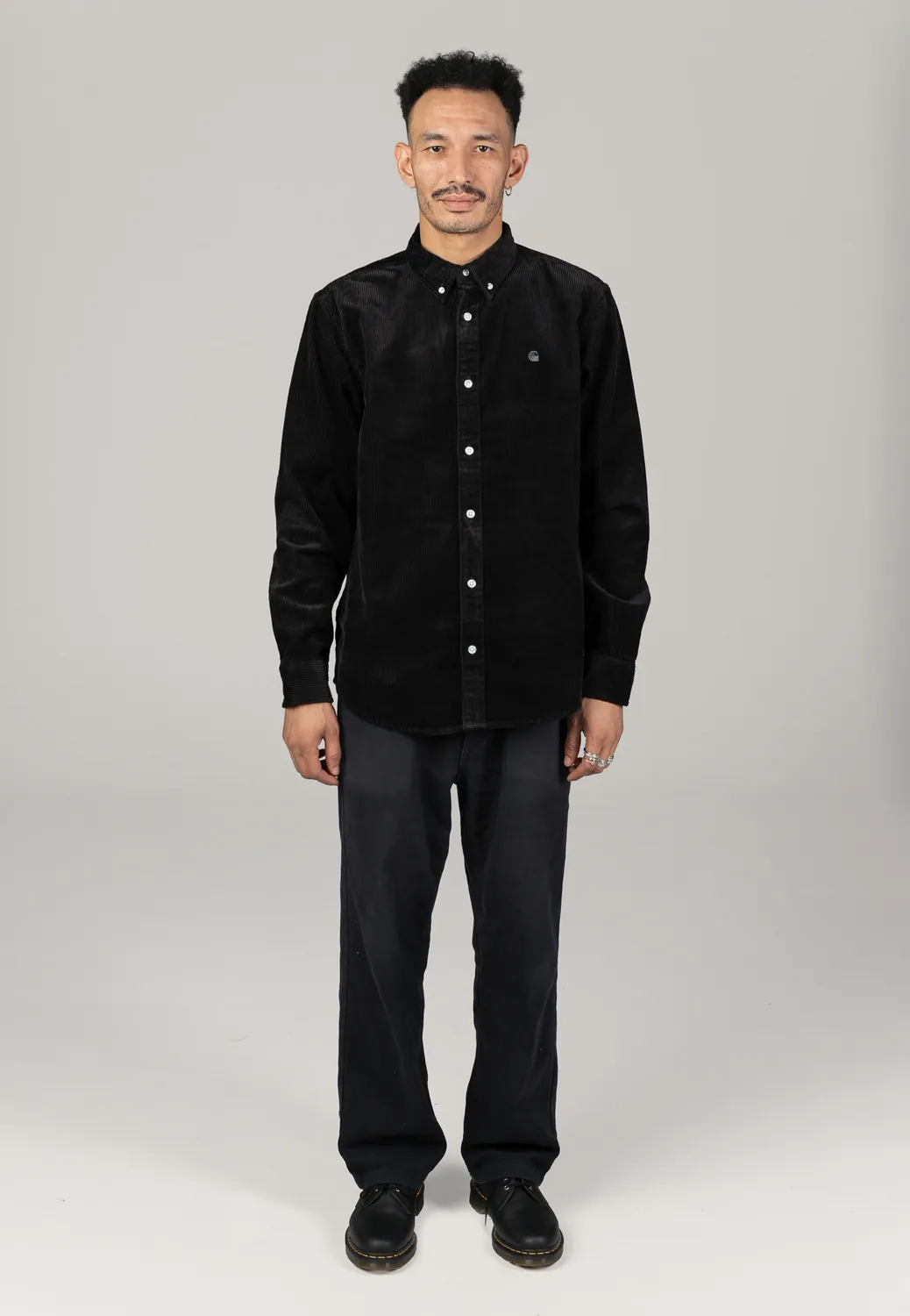 Impericon Madison Cord Soot Hemd schwarz Cord