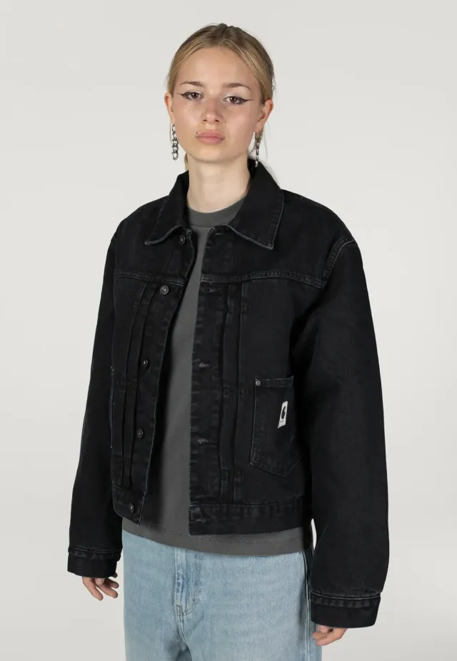 Impericon Belmar Stone Washed Black Jacke Damen