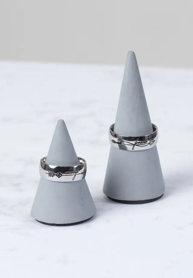 Impericon Always And Forever Silver Ring Set silber