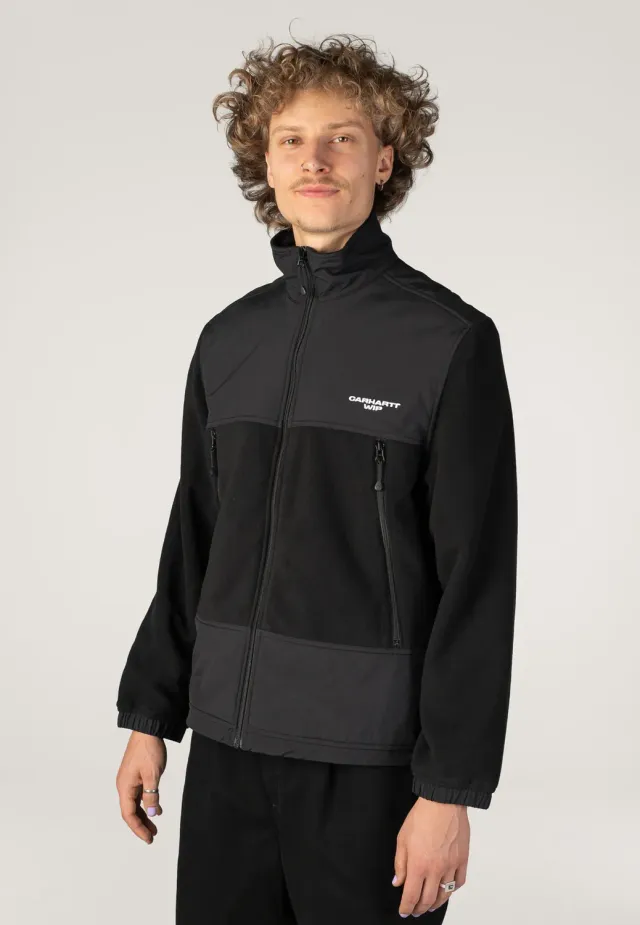 Impericon Edmore Black White Jacke Schwarz Fleece