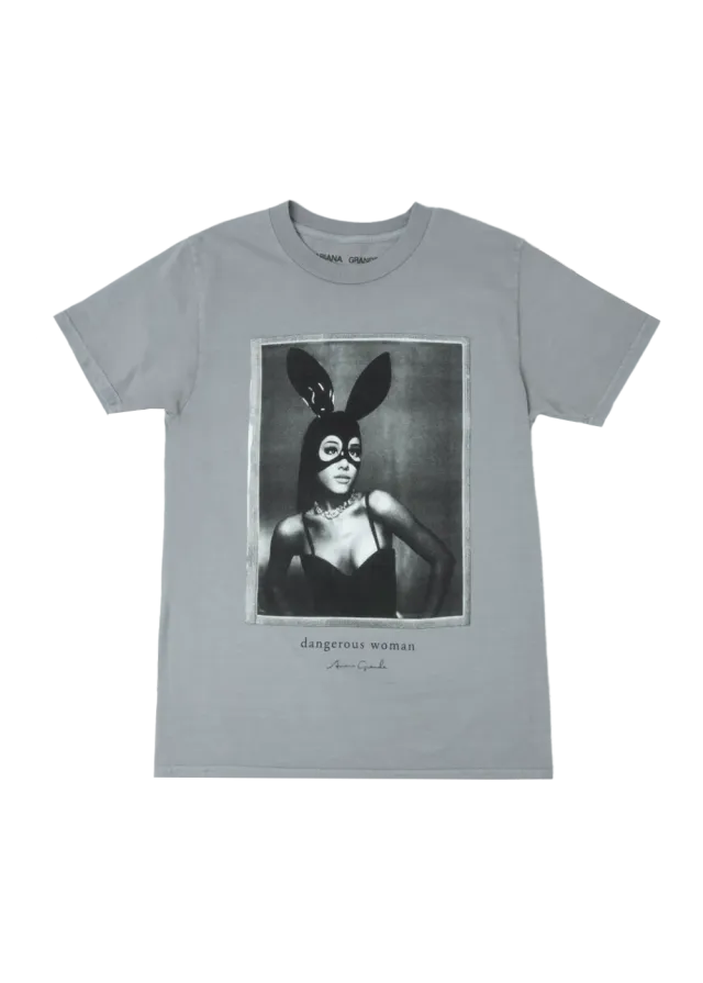 Ariana Grande Dangerous Woman T-Shirt grau Baumwolle