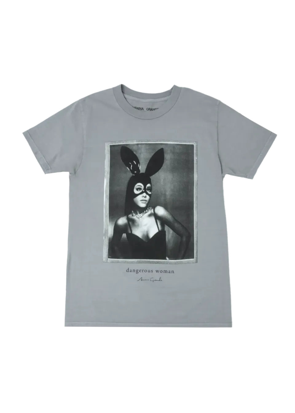 Ariana Grande Dangerous Woman T-Shirt grau Baumwolle