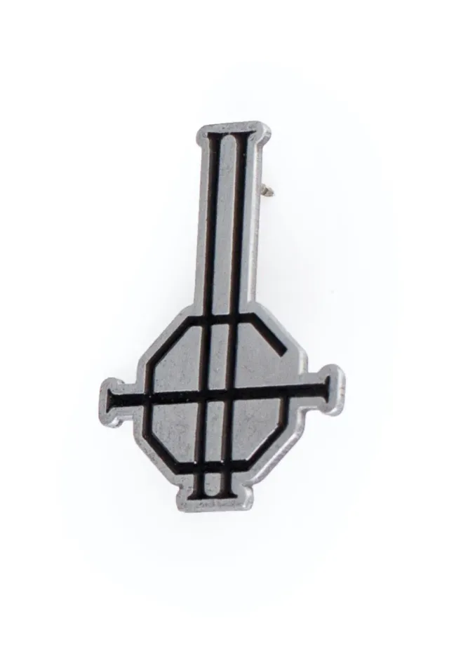 Grucifix Pin Ansteckpin grau Emaille Onesize