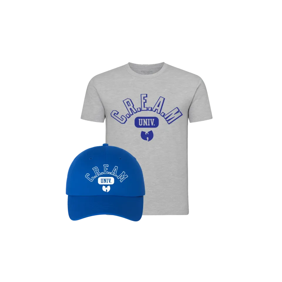 Wu-Tang C.R.E.A.M. University T-Shirt Kids Grau/Blau